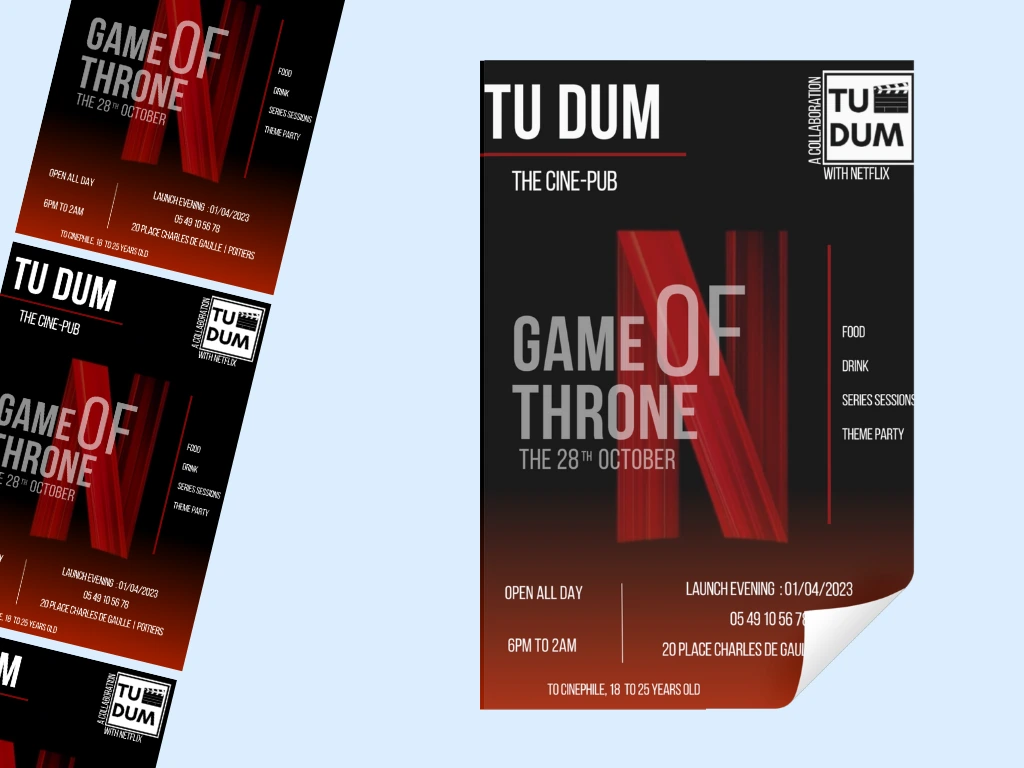 Creation affiche promotion netflix fictive