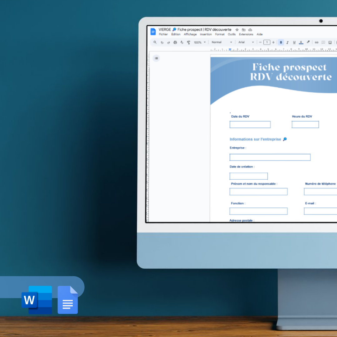 Fiche Prospect - Compatible Word et Google Doc