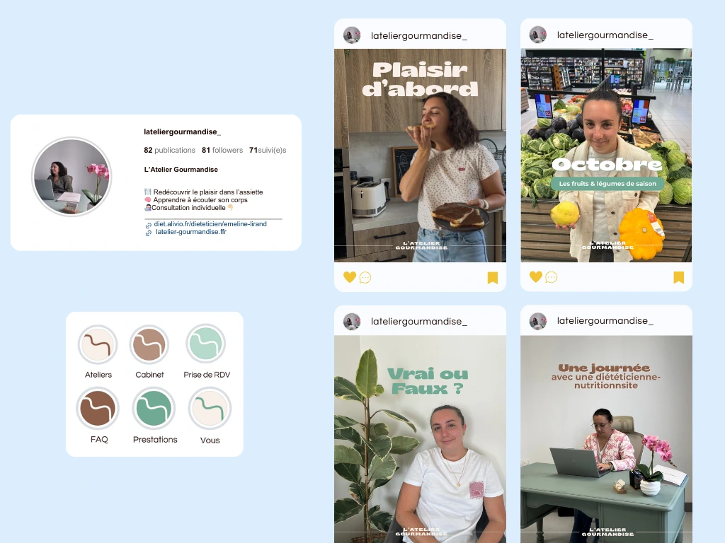 Gestion Instagram LAtelier Gourmandise - Emeline LIRAND
