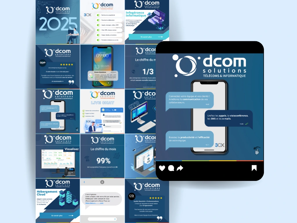 Gestion du reseau social professionnel LinekdIn pour Dcom Solutions