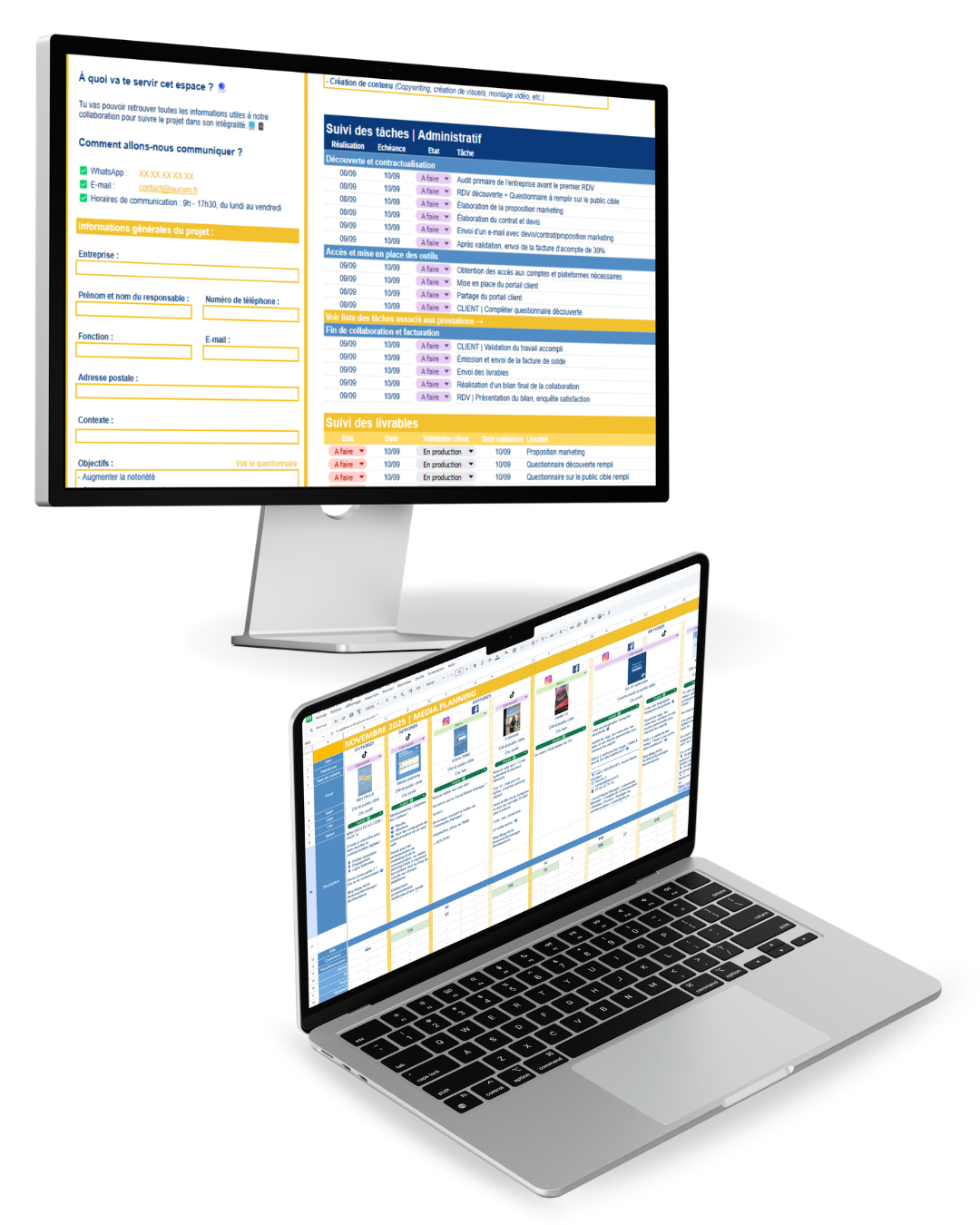 Portail collaboration et Media planning inclus dans le Pack Community Manager