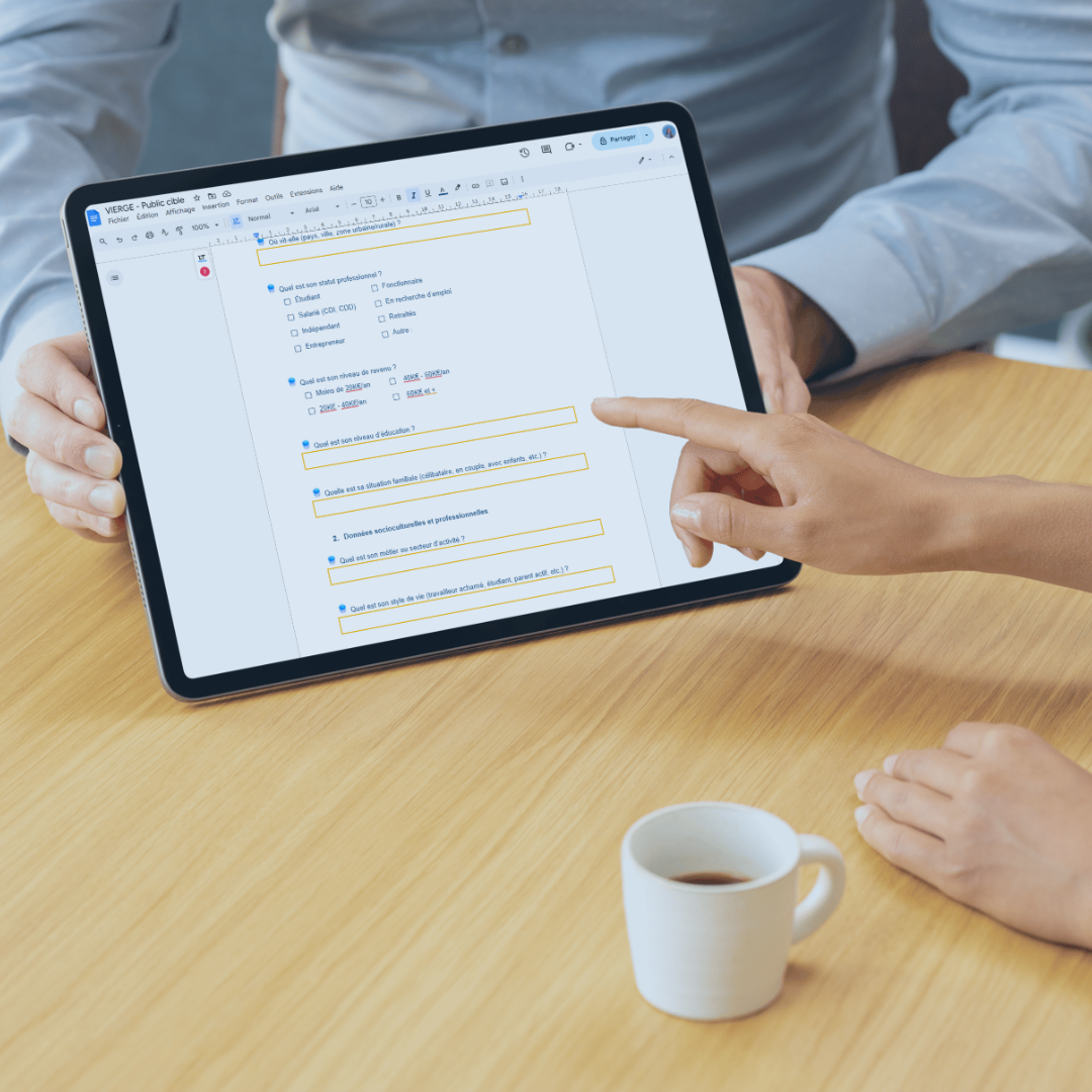 Questionnaire public cible - Compatible sur tablette