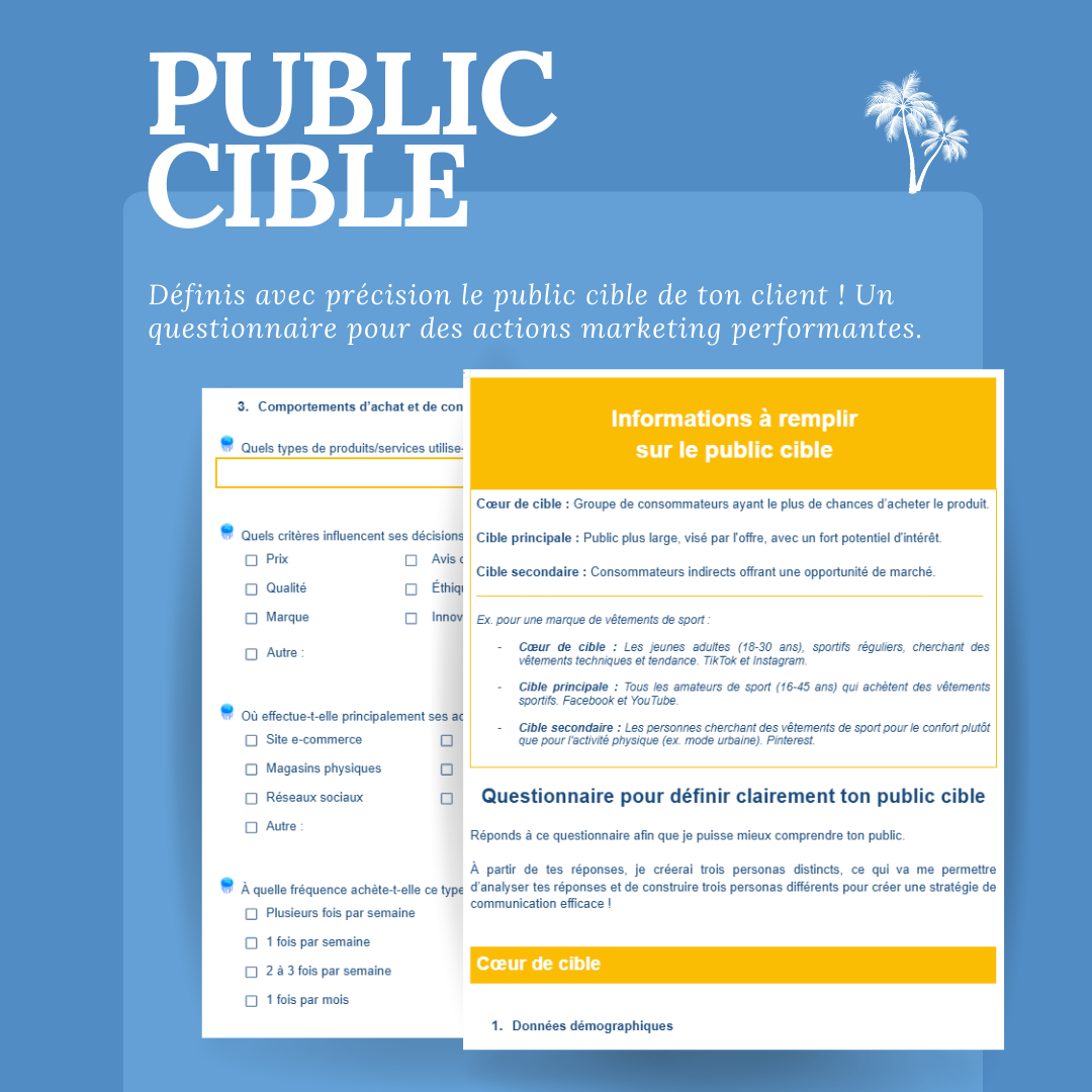 Questionnaire public cible